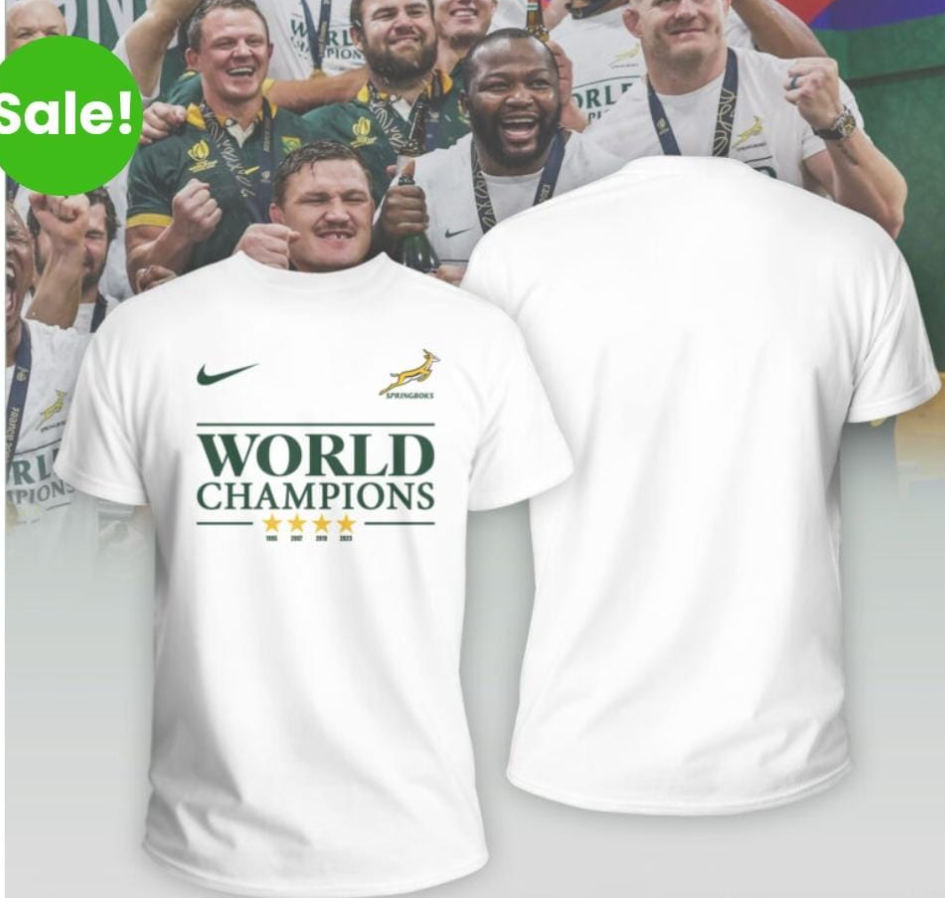World Cup Winners Edition 2023 SPRINGBOK JERSEY White Tee
